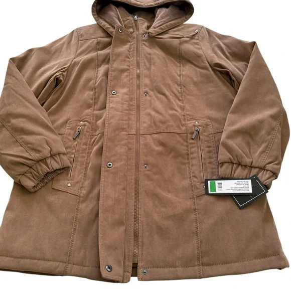 🚫SOLD🚫NWT Fleet Street Microsuede Removable Hood Jacket Coat Large - Picture 15 of 16